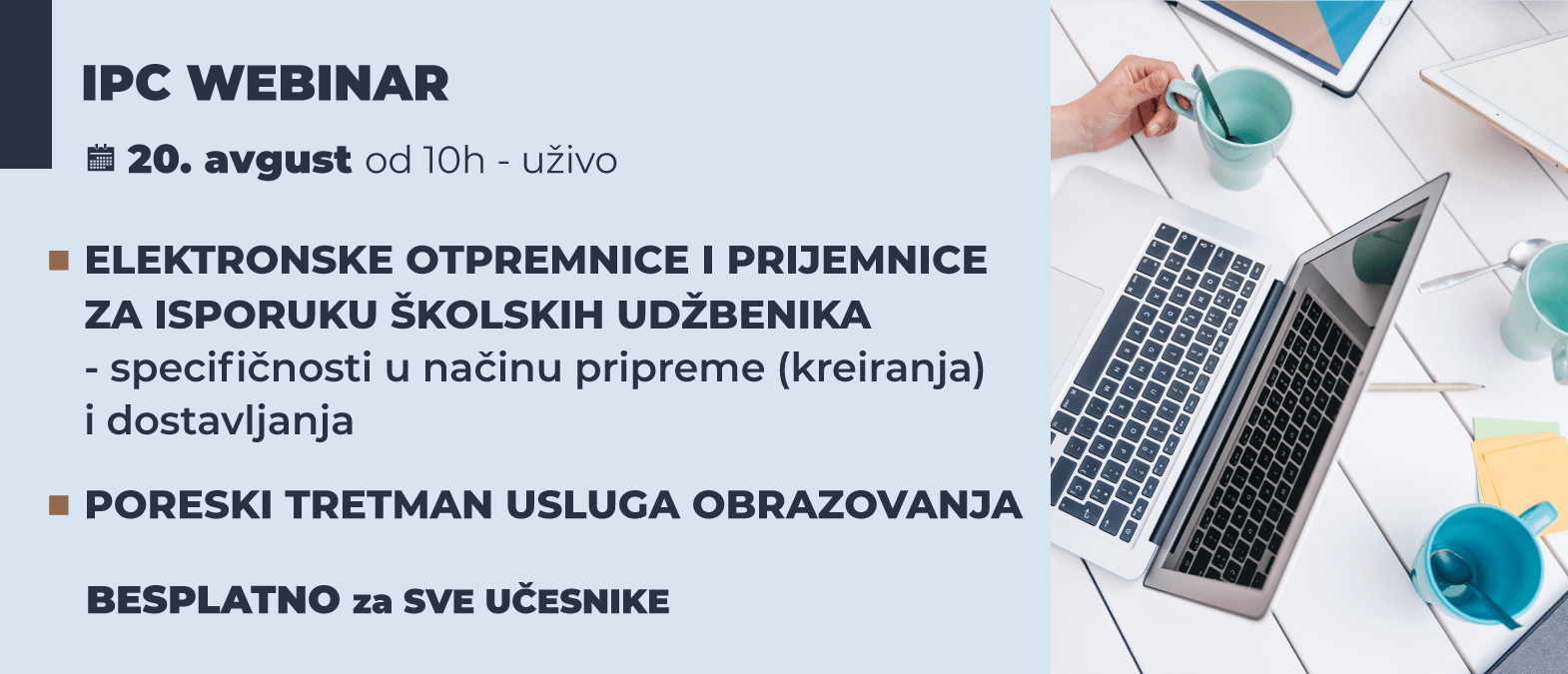 IPC Webinar - Elektronske otpremnice - ustanove obrazovanja