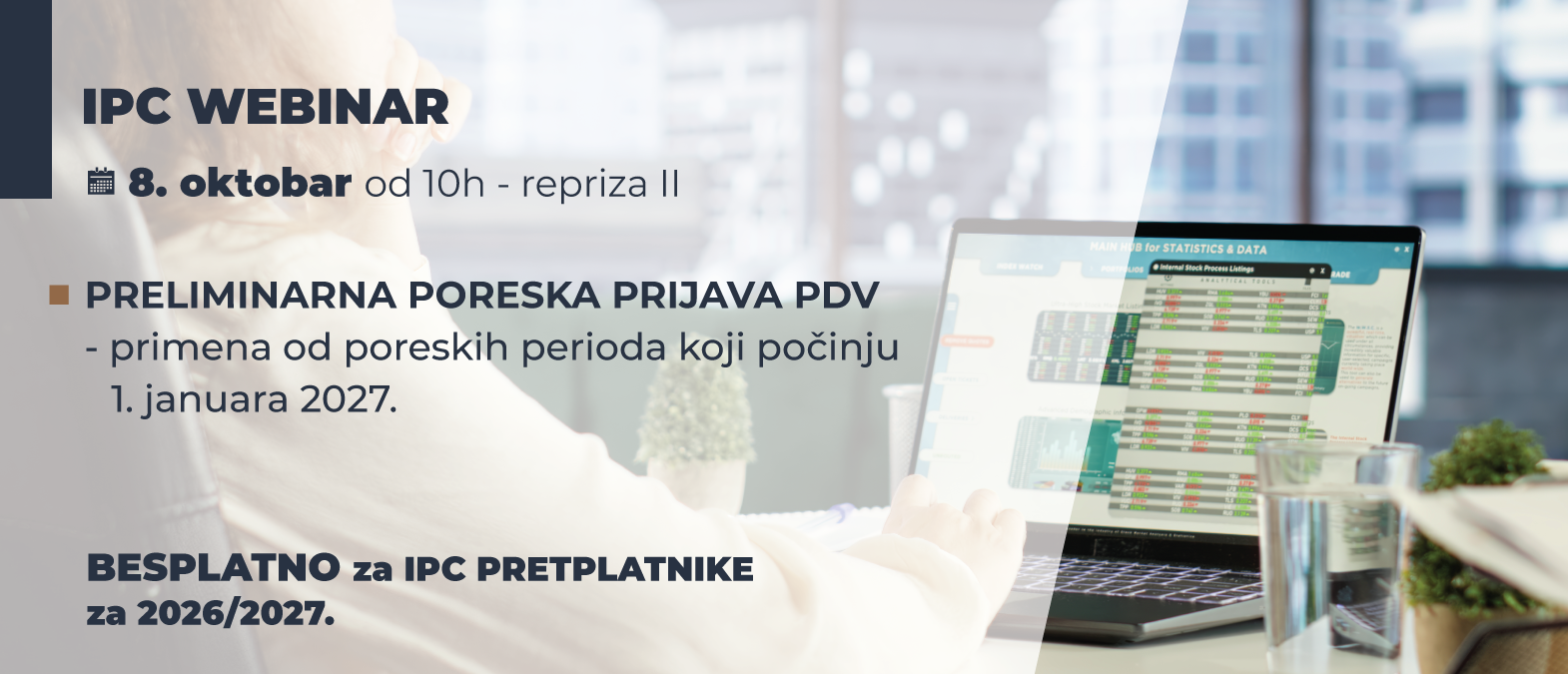 IPC Webinar - PRELIMINARNA PORESKA PRIJAVA PDV